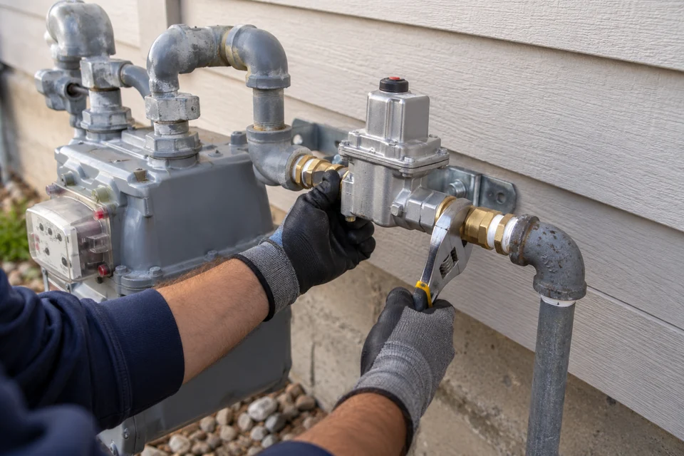 Earthquake Gas Shutoff Valve plumbing work in Colton CA