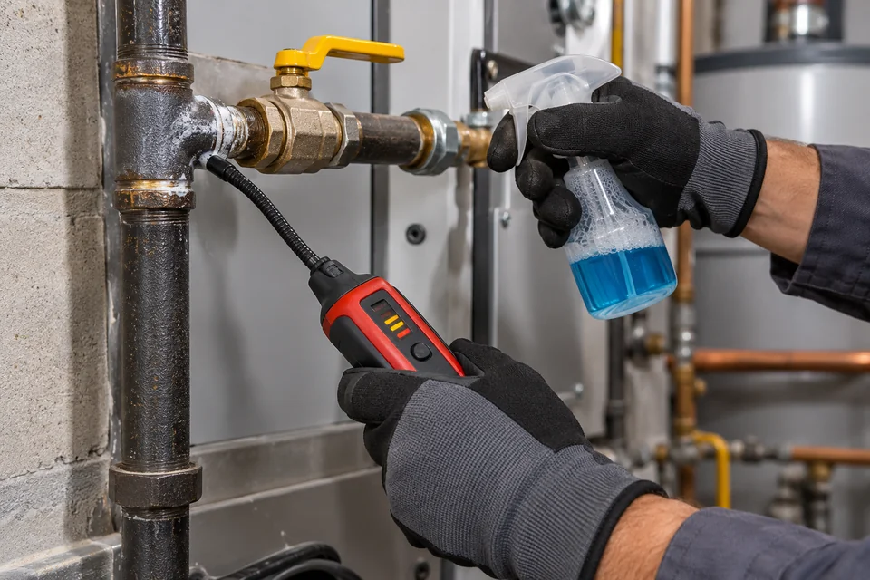 Gas Leak Detection plumbing work in Colton CA