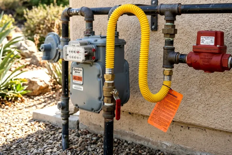 Gas Line Installation plumbing work in Colton CA