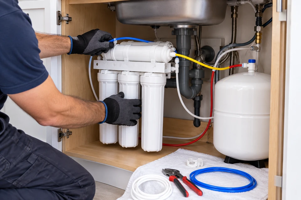 Reverse Osmosis Installation plumbing work in Colton CA