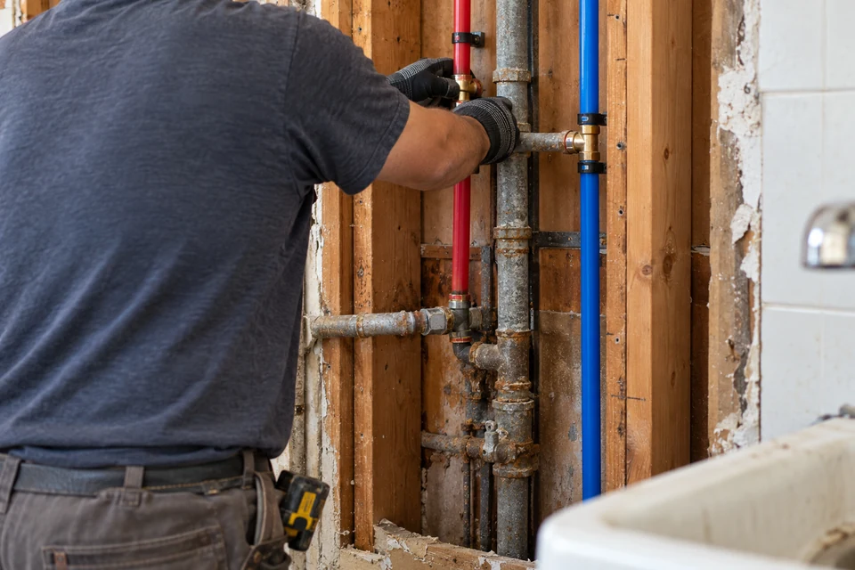Galvanized repipe with PEX in west San Bernardino