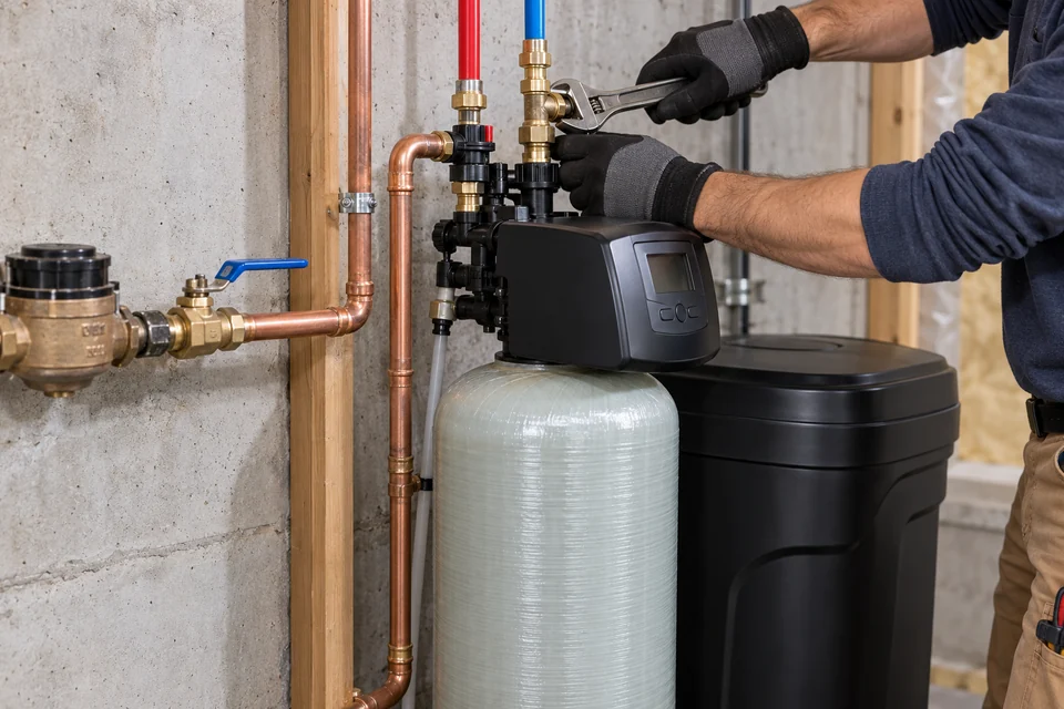 Water Softener Installation plumbing work in Colton CA